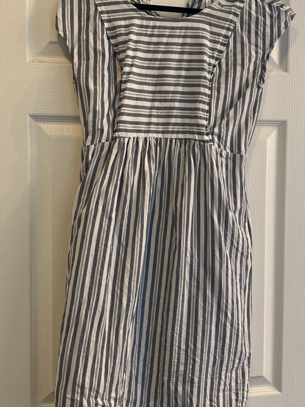 Seraphine cotton striped maternity/nursing dress